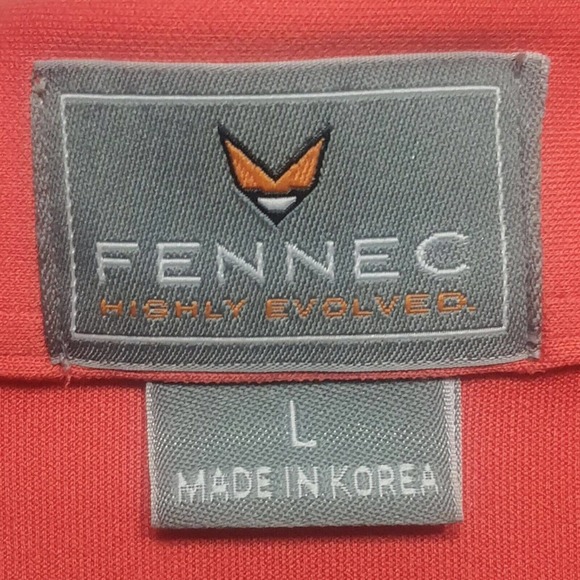 Fennec Fox Golf Polo Shirt Mens Large Stretch Collar Highly Evolved Performance - Picture 2 of 9